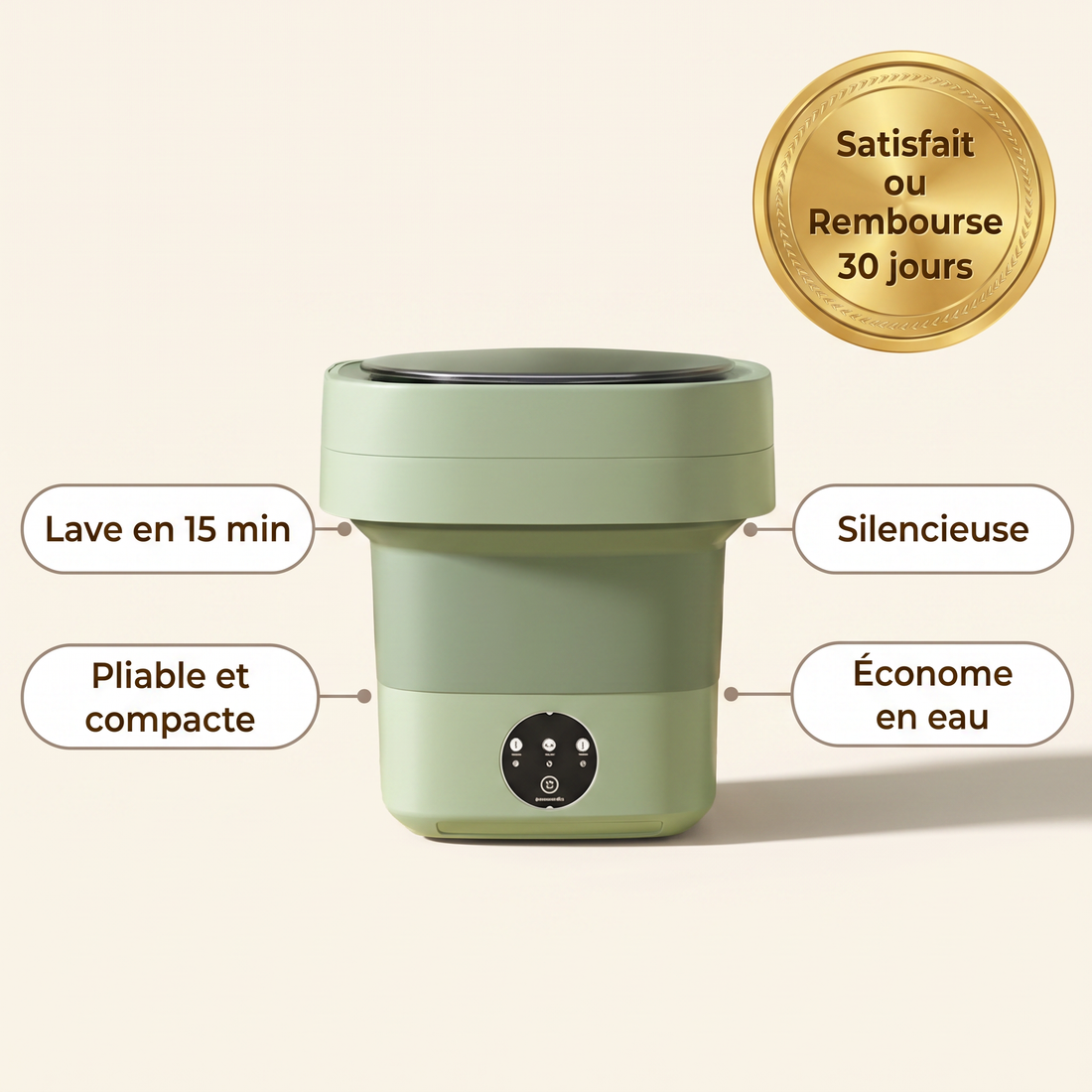 CompactWash — Mini Machine à Laver Portable 6,5 L