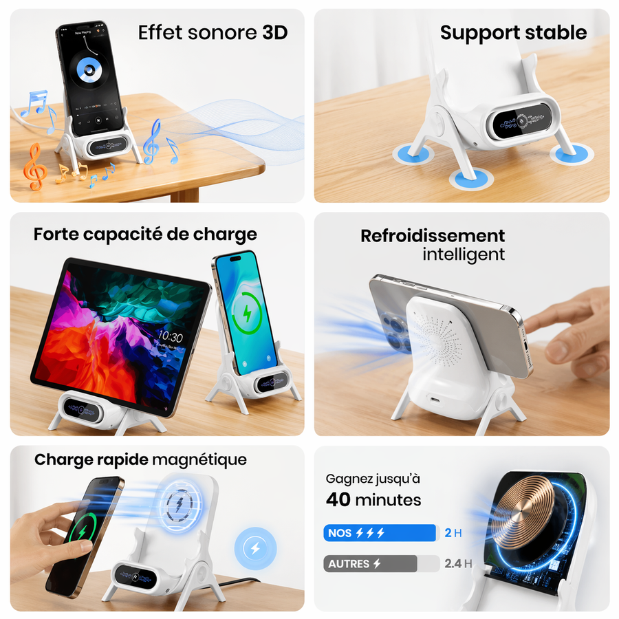 Support Sans Fil 3-en-1 Pro FOELIA