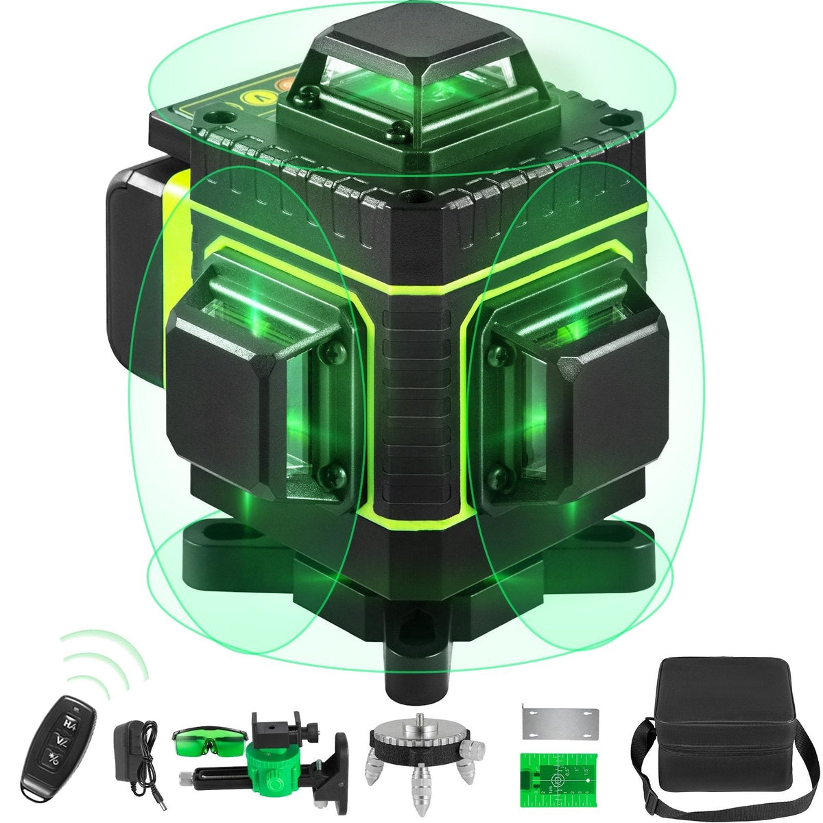 Niveau laser 4D auto-nivelant, 16 lignes vertes