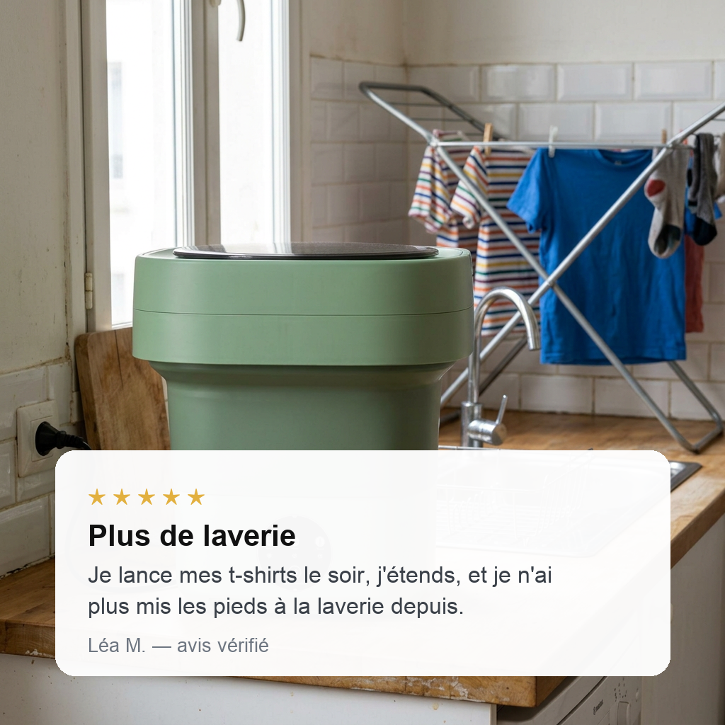 CompactWash — Mini Machine à Laver Portable 6,5 L