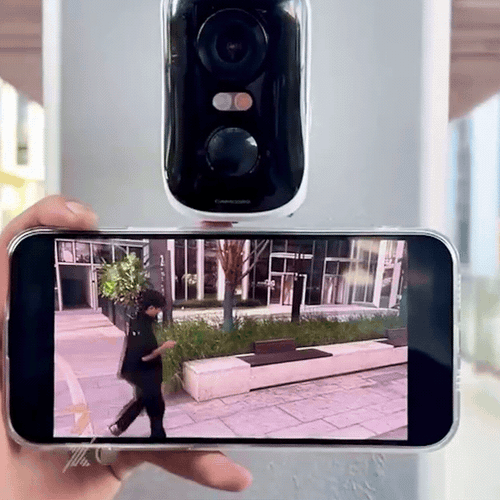La caméra en surveillance