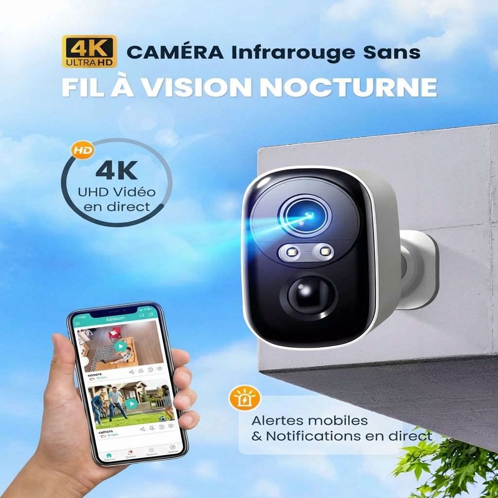 Caméra de Vision Nocturne Sans Fil